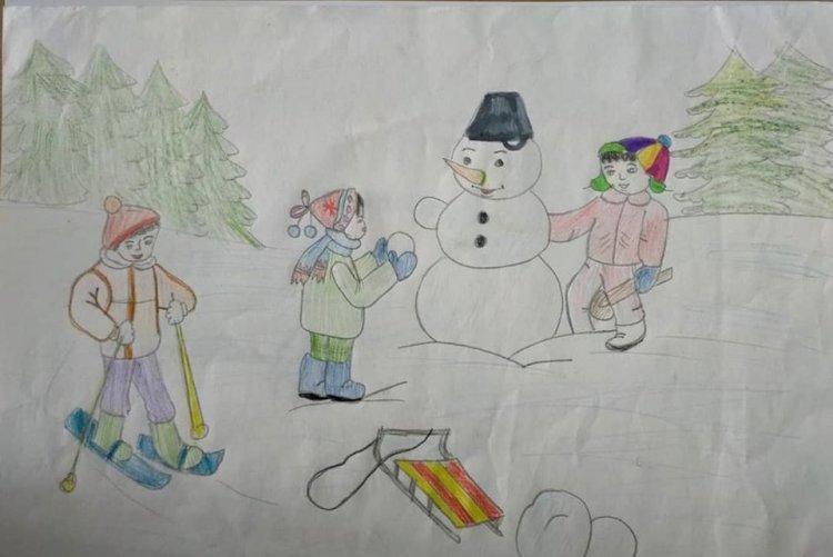 "Көңілді қыс" тақырыбындағы сурет байқауы