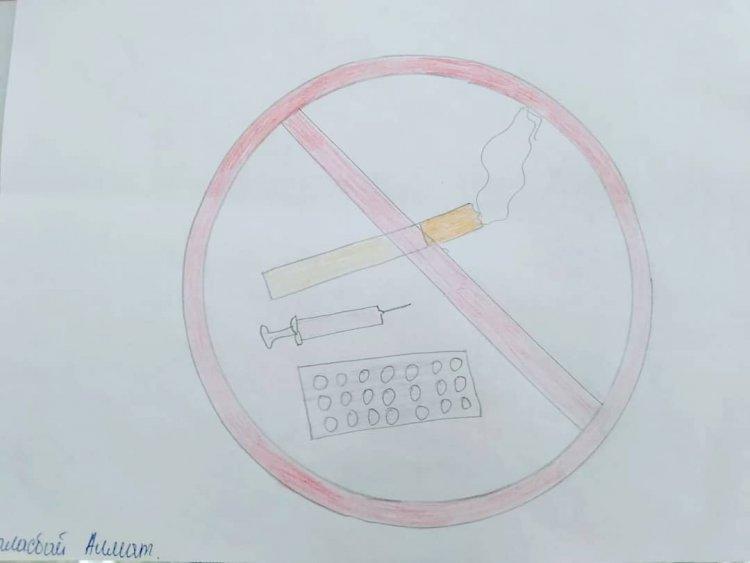 "Нашақорлықсыз болашақ" тақырыбында оқушылар арасында сурет байқауы өтті.