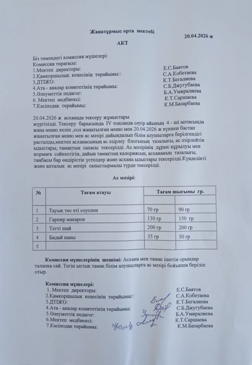Асхана тексеру жұмыстары